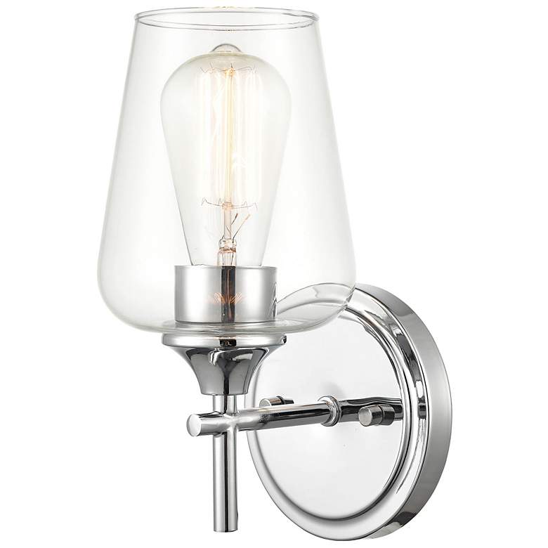 Image 3 Ashford 10" High Chrome Wall Sconce more views