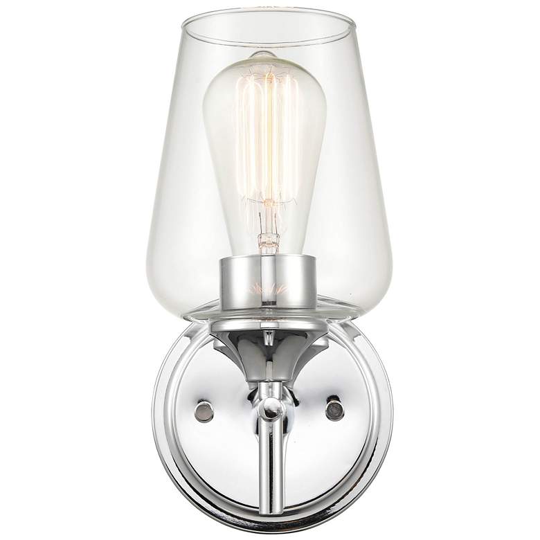 Image 4 Ashford 10" High Chrome Wall Sconce more views