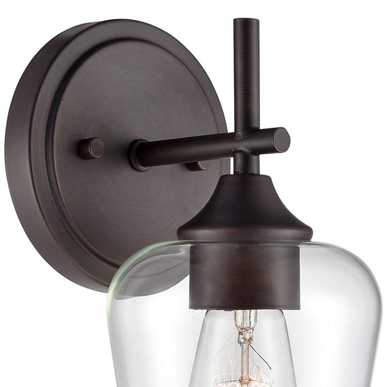 Image 2 Ashford 10" High Rubbed Bronze Wall Sconce more views