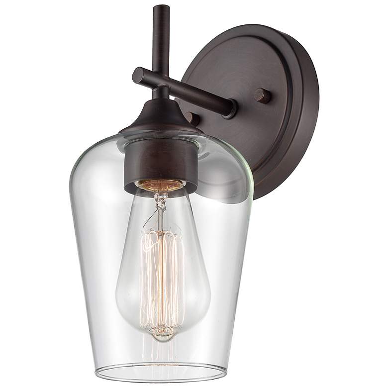 Image 3 Ashford 10" High Rubbed Bronze Wall Sconce more views
