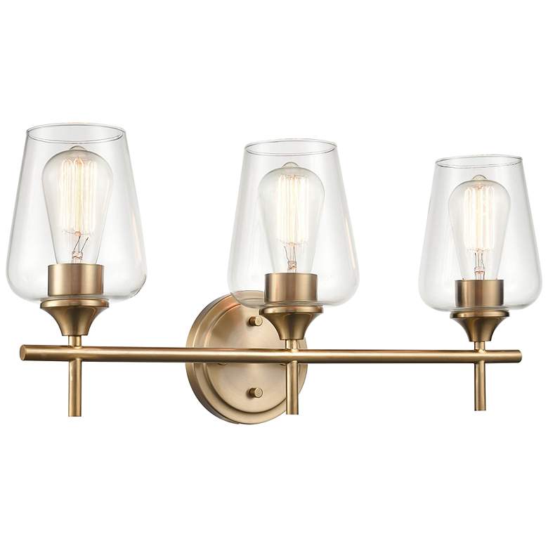 Image 1 Ashford 22" Wide Modern Gold 3-Light Bath Light