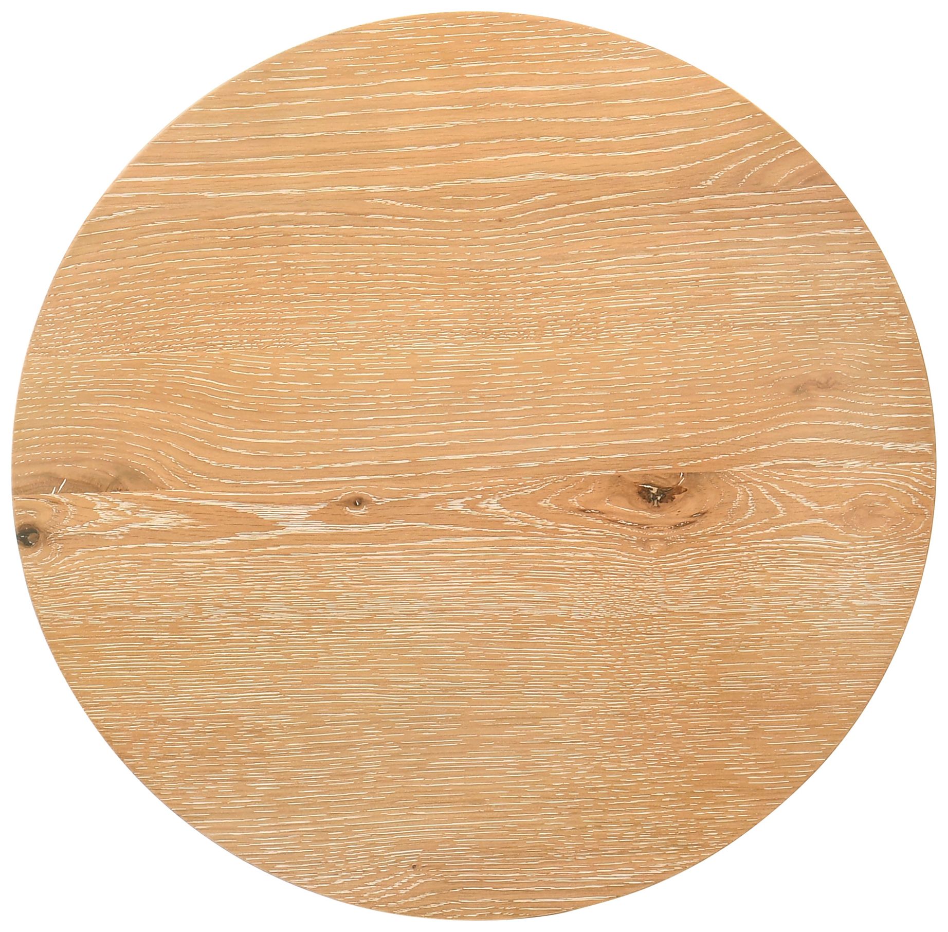 Image 5 Ashford 23" Wide Oak Round Wood End Table with Cutout Pedestal Base more views