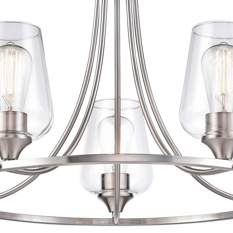 Image 3 Ashford 25" Wide Brushed Nickel 5-Light Chandelier more views