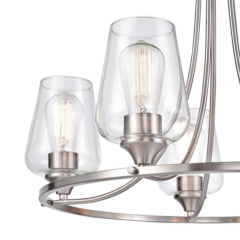 Image 5 Ashford 25" Wide Brushed Nickel 5-Light Chandelier more views