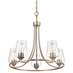 Ashford 25" Wide Modern Gold 5-Light Chandelier