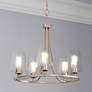 1_Ashford 25" Wide Modern Gold 5-Light Chandelier