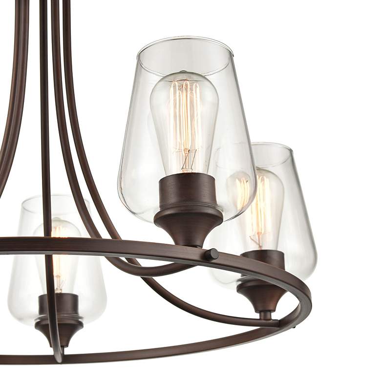 Image 4 Ashford 25" Wide Rubbed Bronze 5-Light Chandelier more views