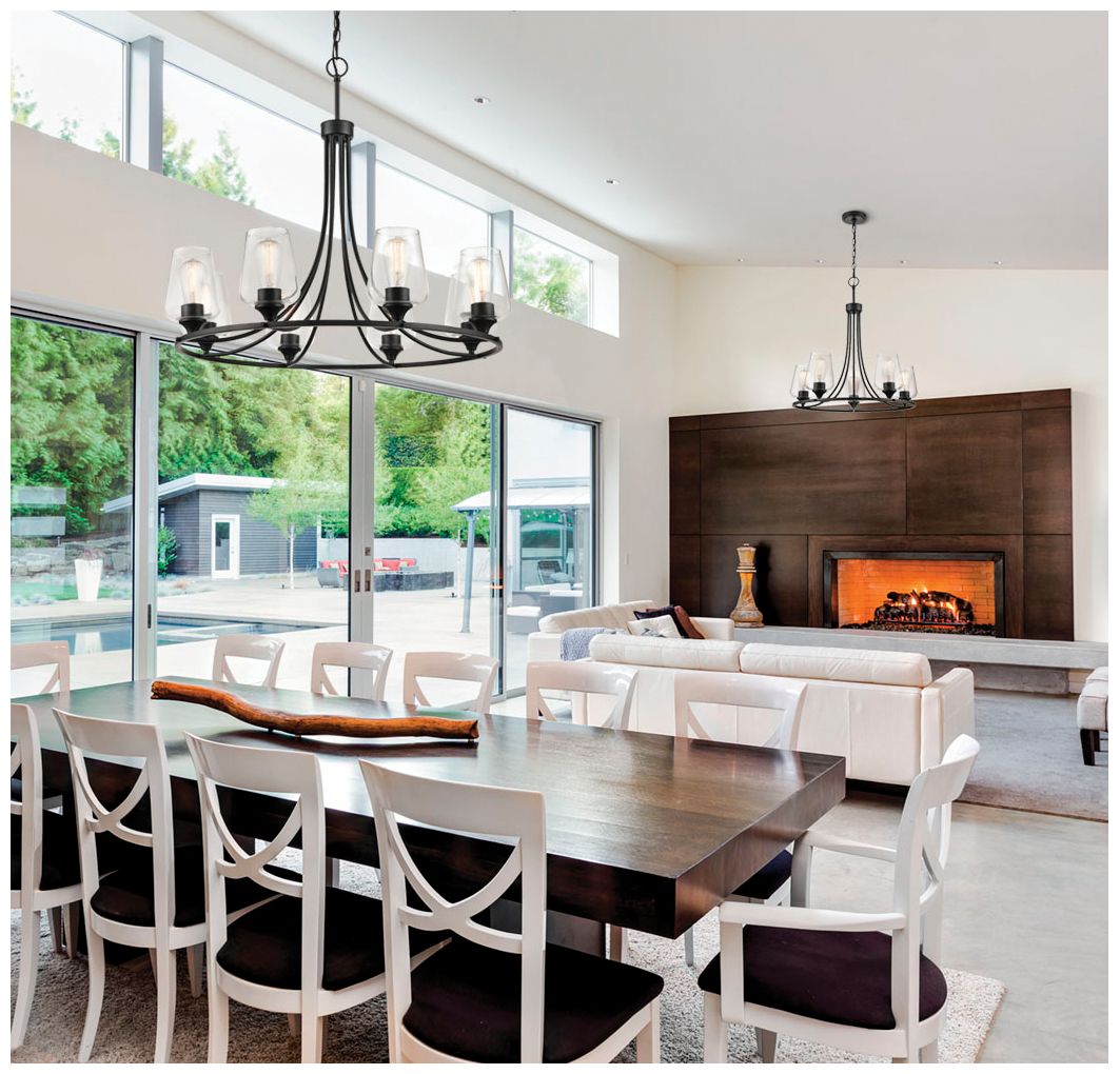 Image 2 Ashford 32" Wide Matte Black 8-Light Chandelier more views