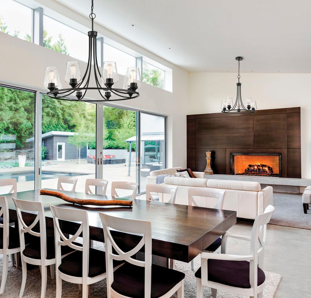 Image 4 Ashford 32" Wide Matte Black 8-Light Chandelier more views