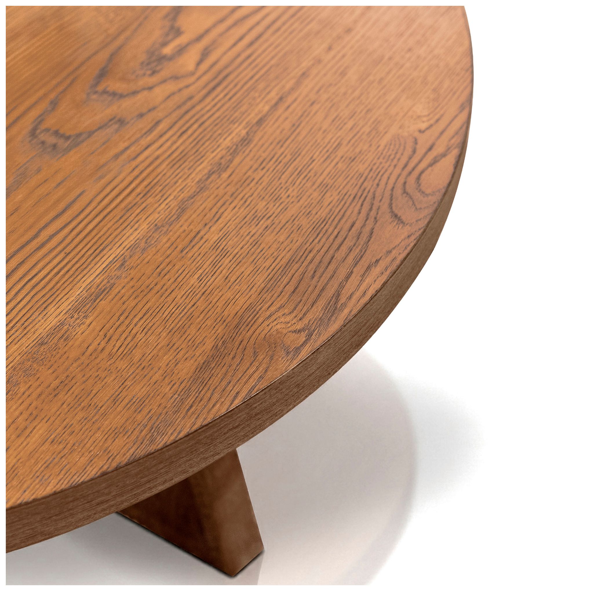 Image 6 Ashford 40" Wide Walnut Round Wood Coffee Table with Cutout Pedestal Base more views