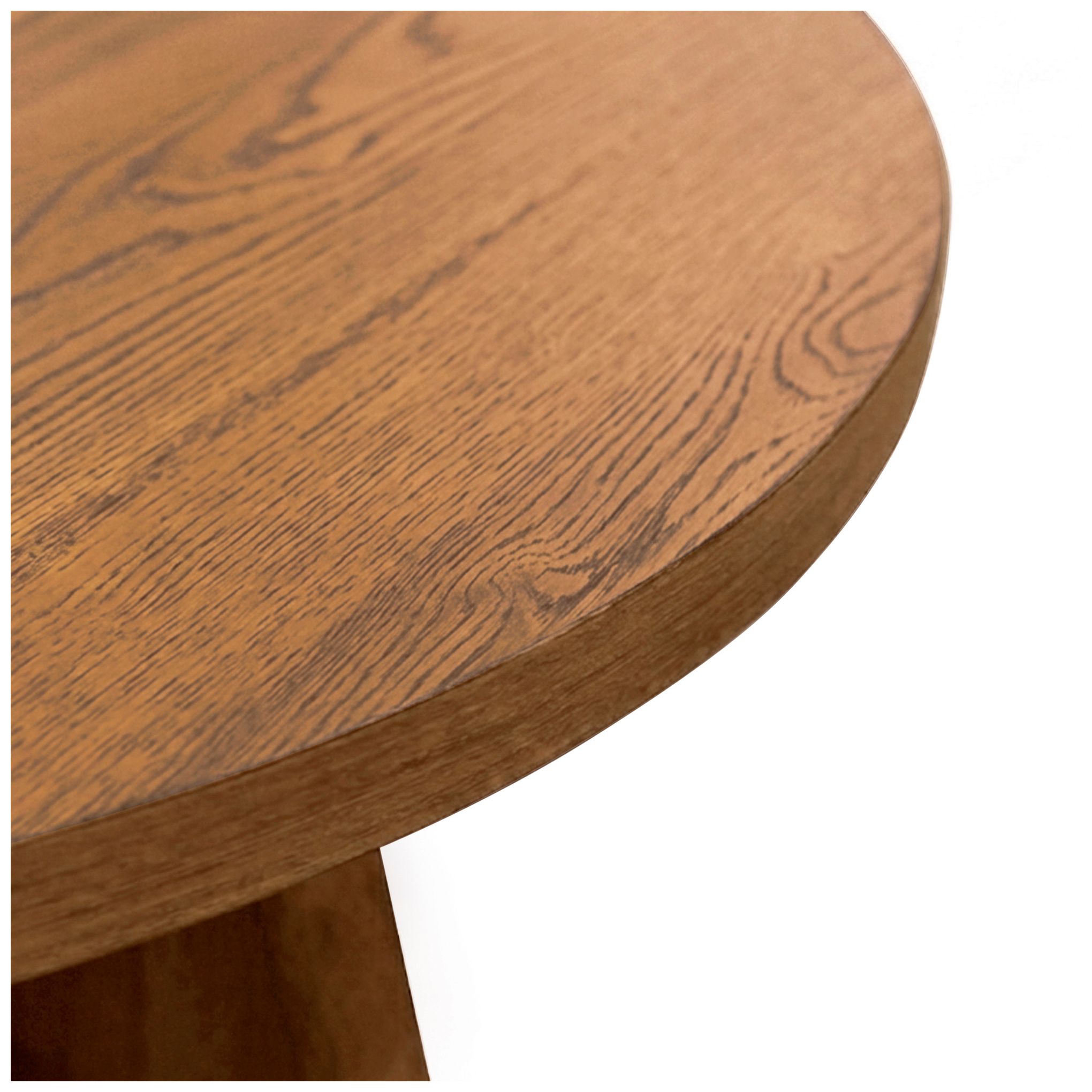 Ashford 40" Wide Walnut Round Wood Coffee Table with Cutout Pedestal Base
