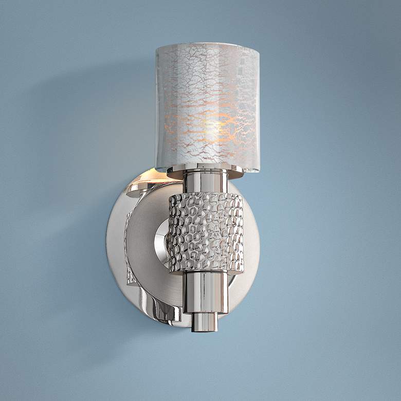 Image 1 Ashington 8 1/2" High Satin Nickel Wall Sconce