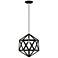 Ashland 1 Light Black with Brushed Nickel Accents Pendant