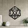 Thumbnail1 of Ashland 1 Light Black with Brushed Nickel Accents Pendant