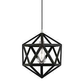 Image5 of Ashland 1 Light Black with Brushed Nickel Accents Pendant more views