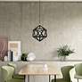 7_Ashland 1 Light Black with Brushed Nickel Accents Pendant more views