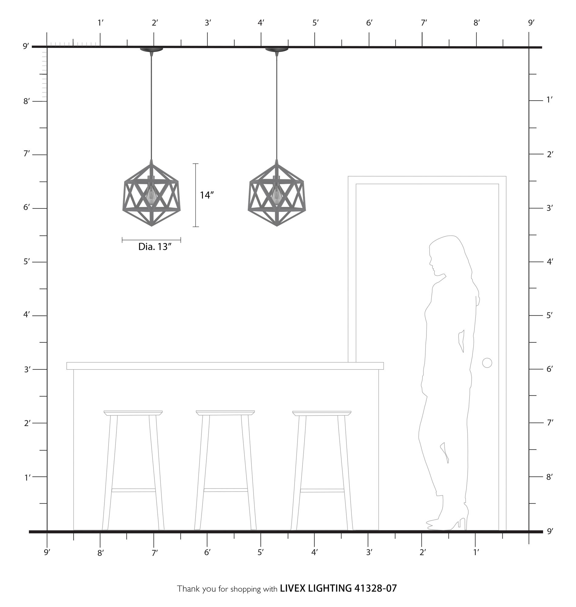 Ashland 1 Light Bronze with Antique Brass Accents Pendant