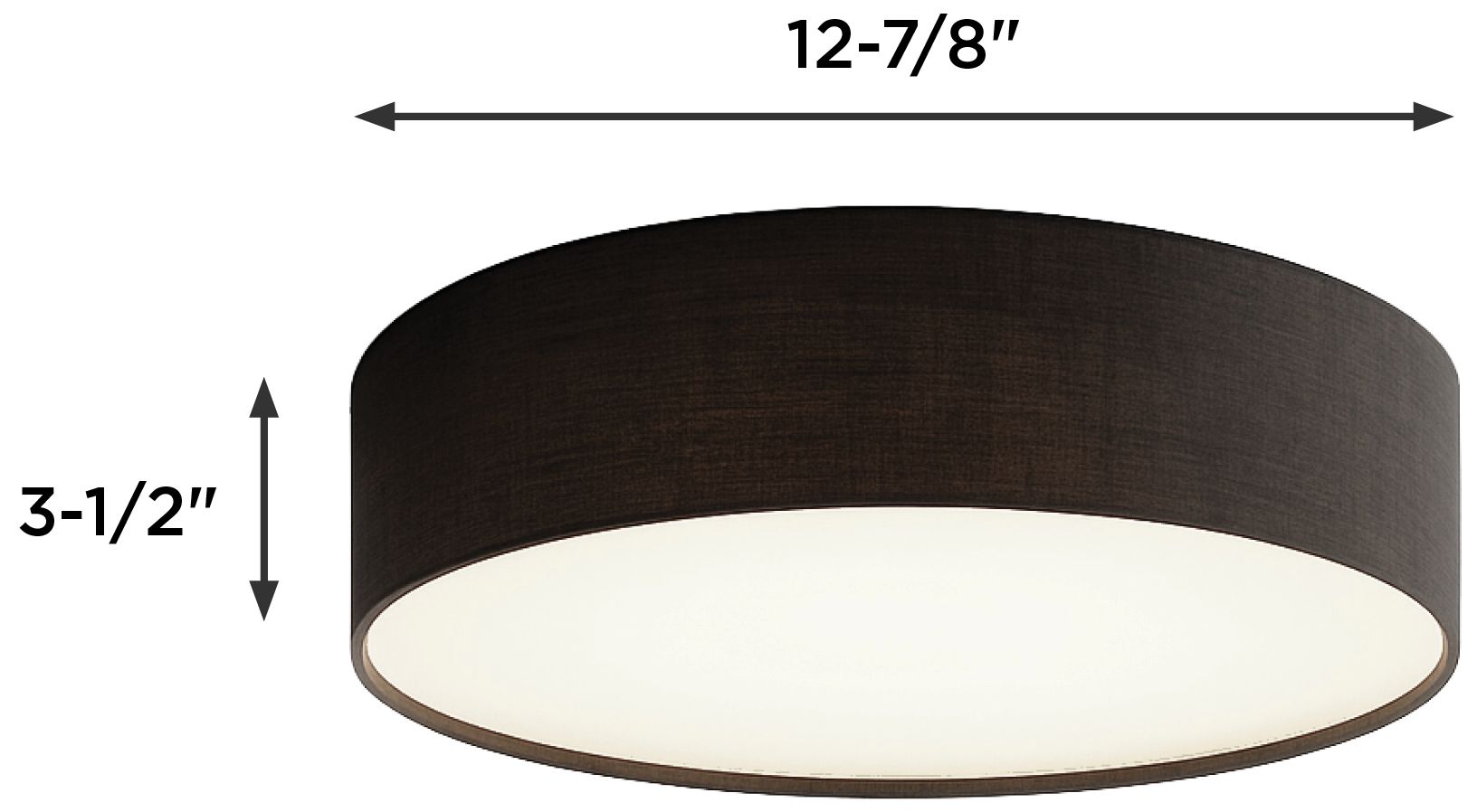 Image 6 Ashland 12" Wide Black LED Flush Mount more views