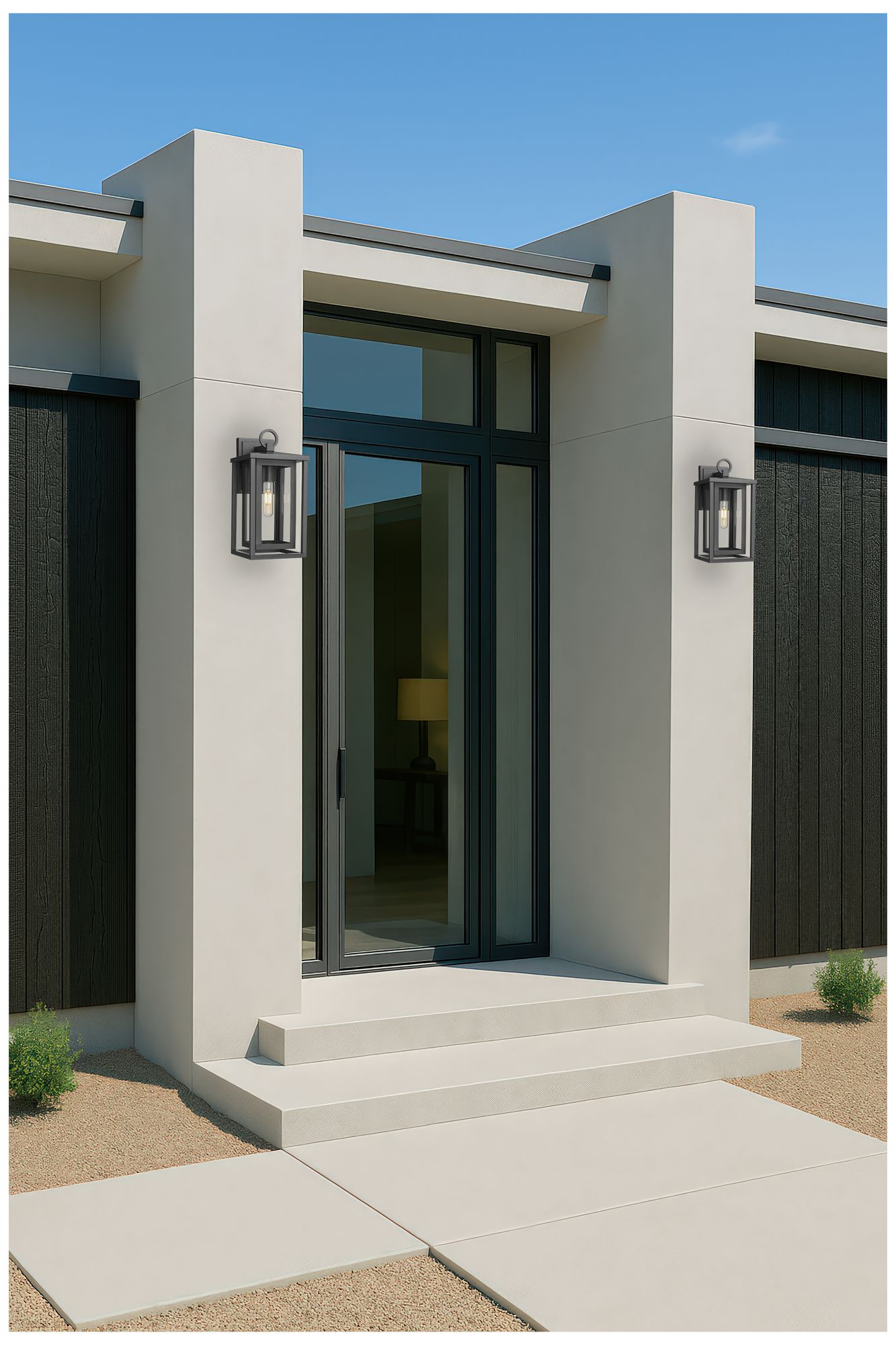 Image 3 Ashland 14" Matte Black Coastal Outdoor Sconce With Clear Glass more views