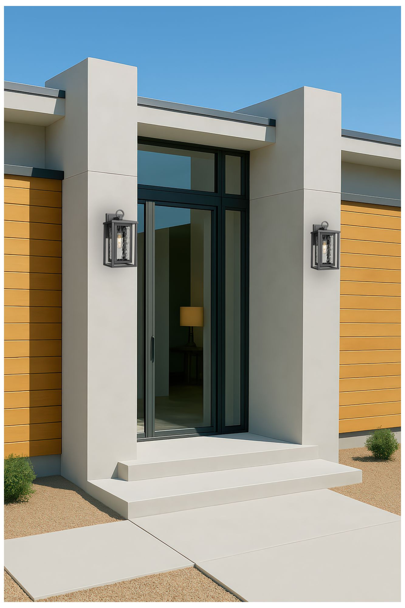 Image 2 Ashland 14" Matte Black Coastal Outdoor Sconce With Water Glass more views