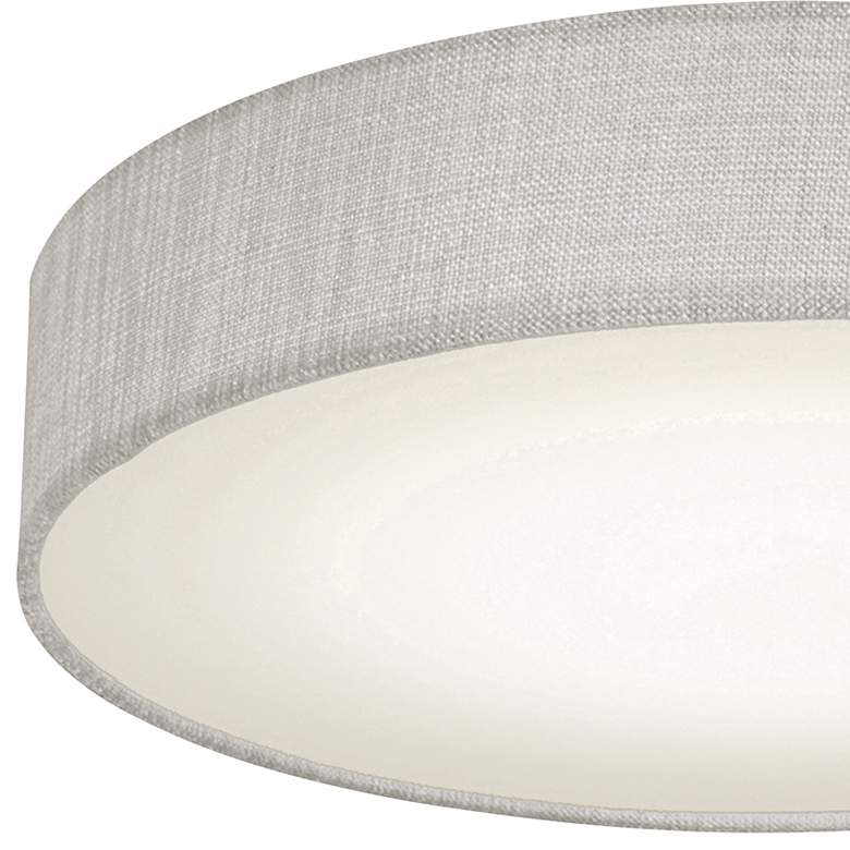 Image 2 Ashland 15" Wide Gray Linen LED Ceiling Light more views
