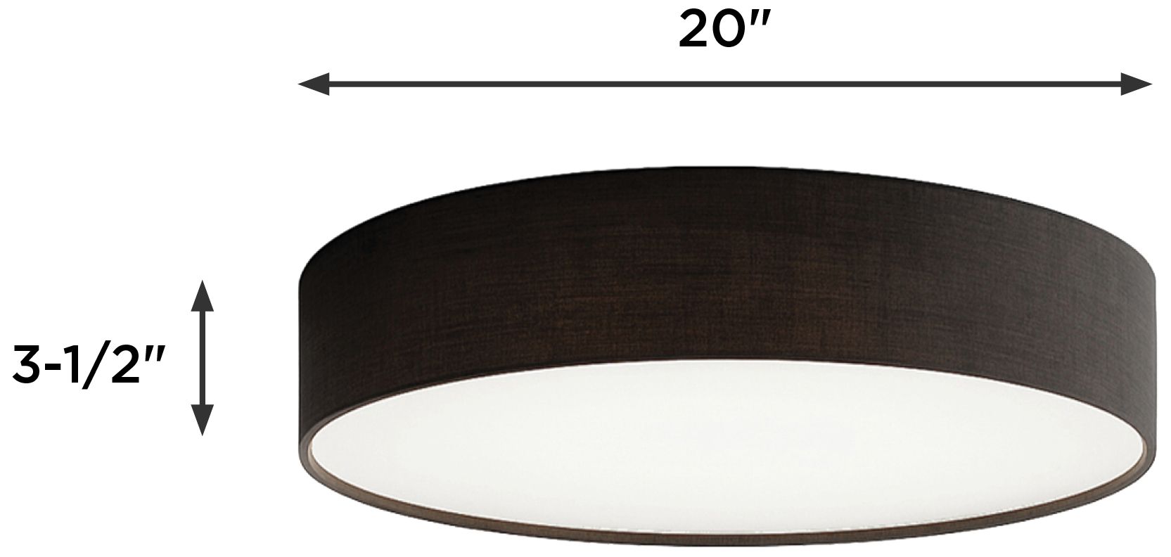 Image 6 Ashland 19" Wide Black LED Flush Mount more views