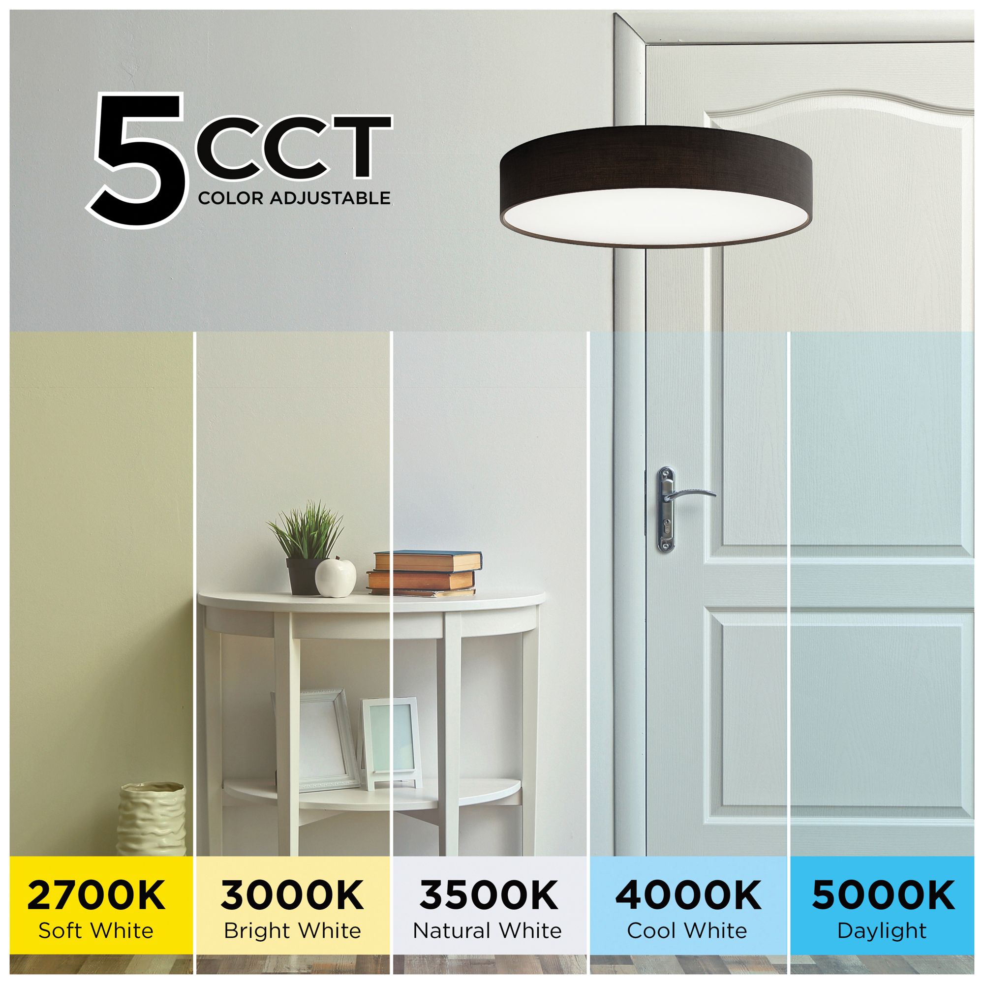 Image 4 Ashland 19" Wide Black LED Flush Mount more views