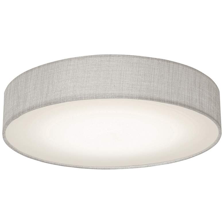 Image 1 Ashland 20" Wide Gray Linen LED Ceiling Light