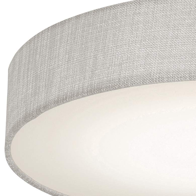 Image 2 Ashland 20" Wide Gray Linen LED Ceiling Light more views