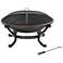Ashland 35" Wide Outdoor Wood Burning Fire Pit