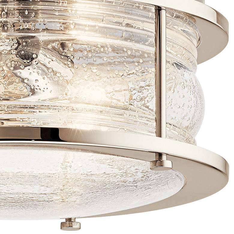 Image 2 Ashland Bay 12 inch Wide Polished Nickel Outdoor Ceiling Light more views