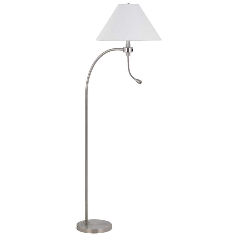 Image 1 Ashland Brushed Steel LED Arc Floor Lamp with Reading Light