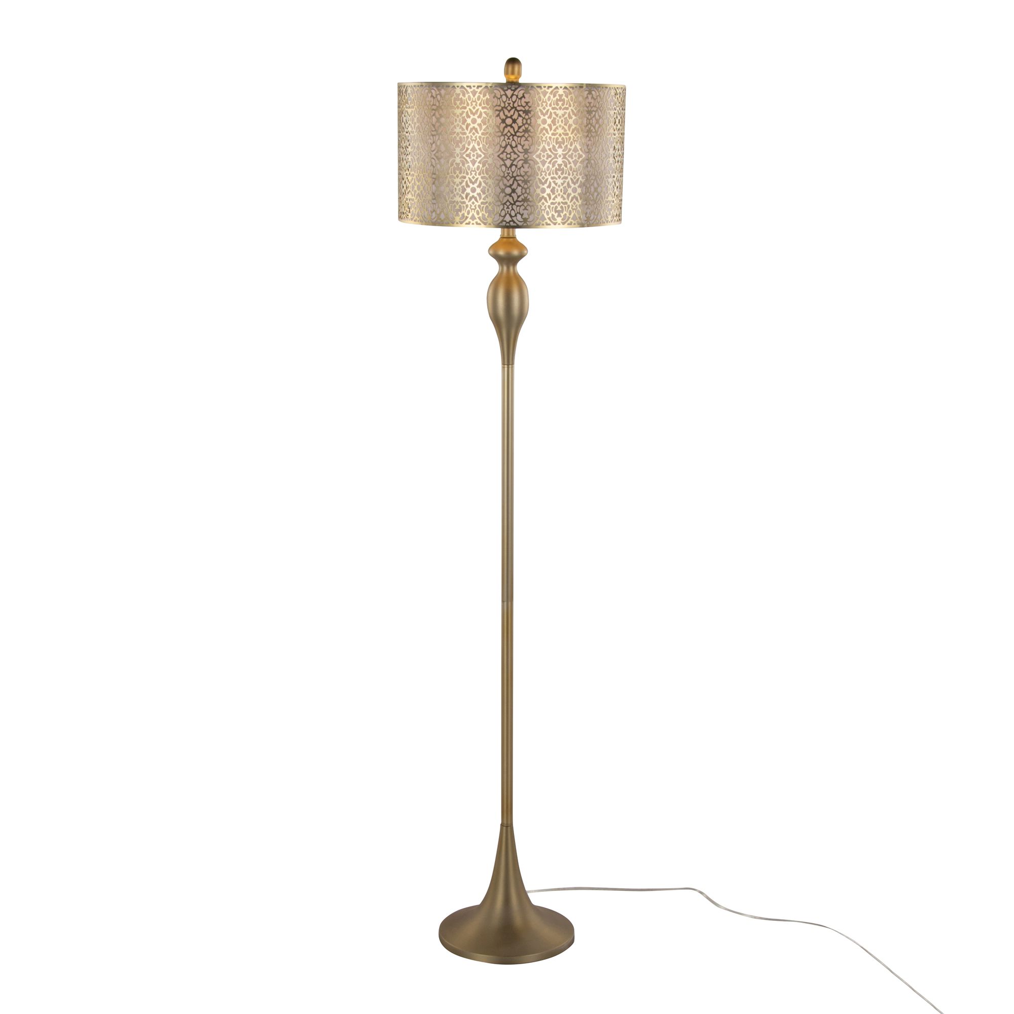 Image 3 Ashland Gold Metal Floor Lamp more views