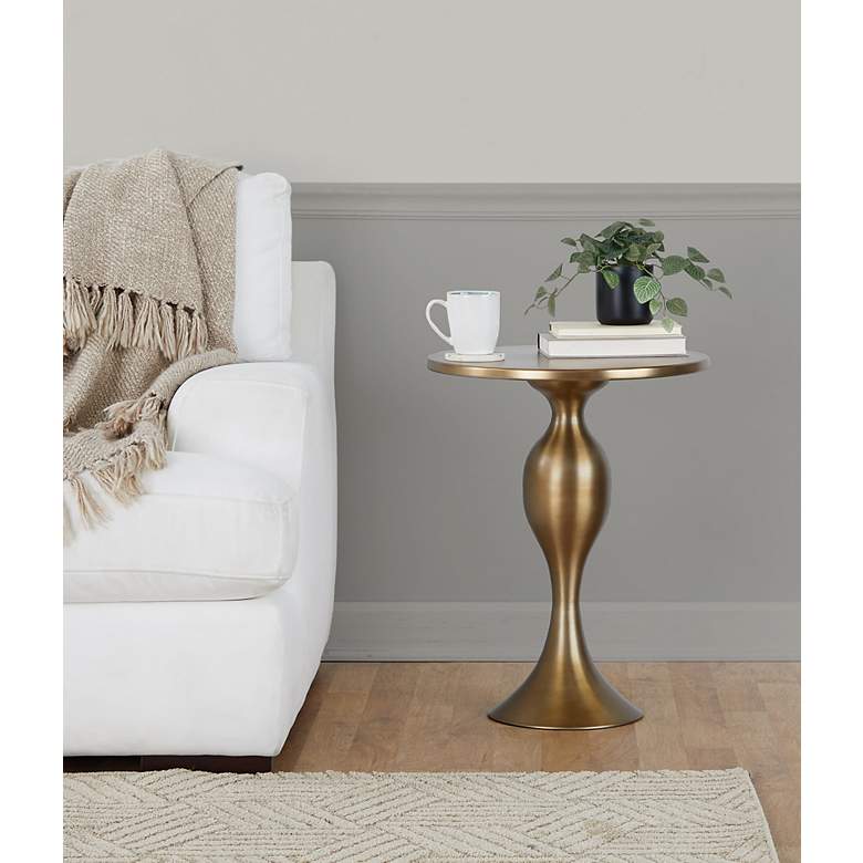 Image 6 Ashland Metal Accent Table Matte Golden Bronze by LumiSource more views