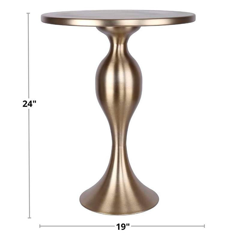 Image 7 Ashland Metal Accent Table Matte Golden Bronze by LumiSource more views