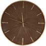 Ashland Shiny Natural Metal 32" Round Wall Clock