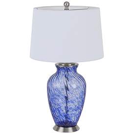 Image2 of Ashland Sky Blue Art Glass Jar Table Lamp