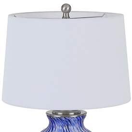 Image4 of Ashland Sky Blue Art Glass Jar Table Lamp more views