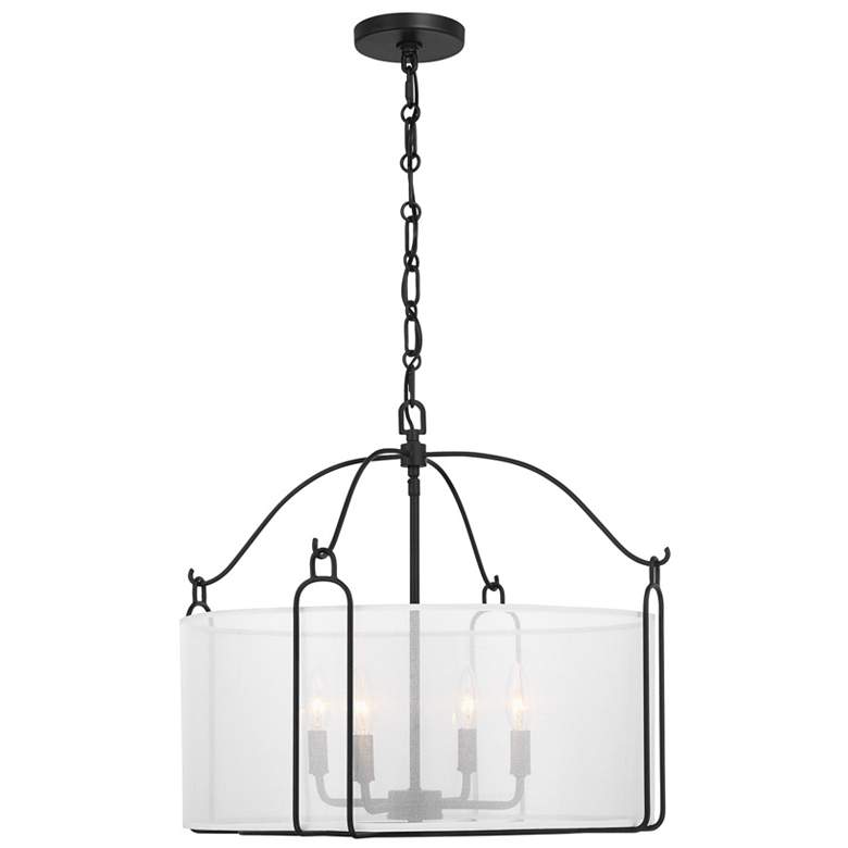 Image 1 Ashlay 4-Light Pendant in Matte Black