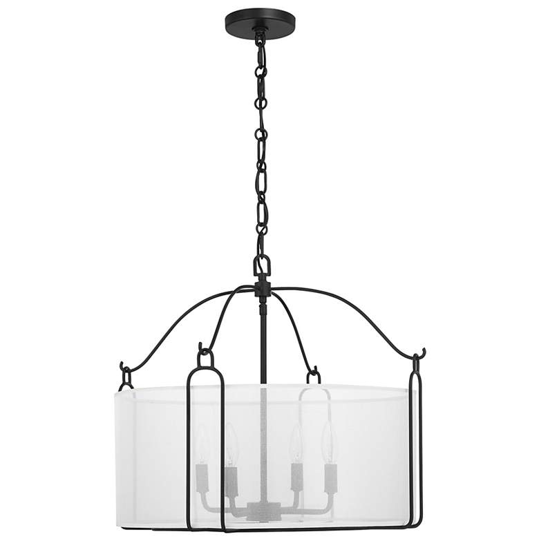 Image 2 Ashlay 4-Light Pendant in Matte Black more views