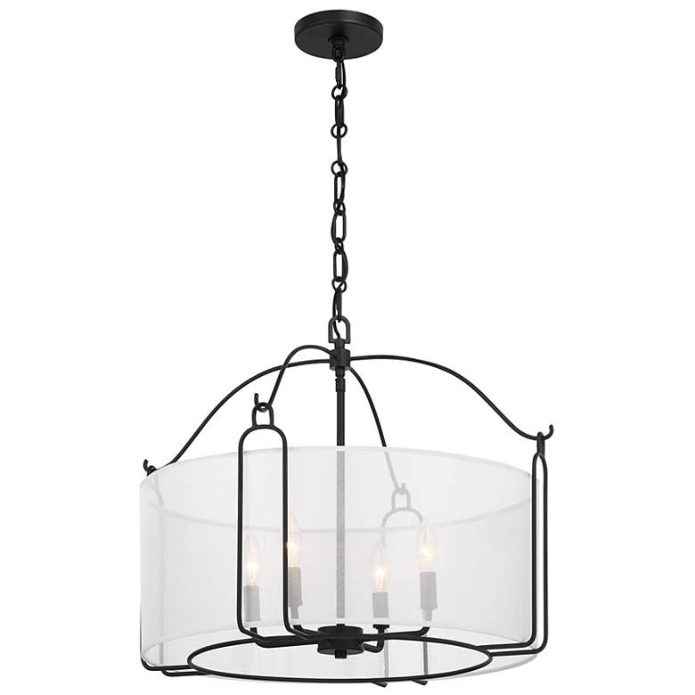Image 3 Ashlay 4-Light Pendant in Matte Black more views