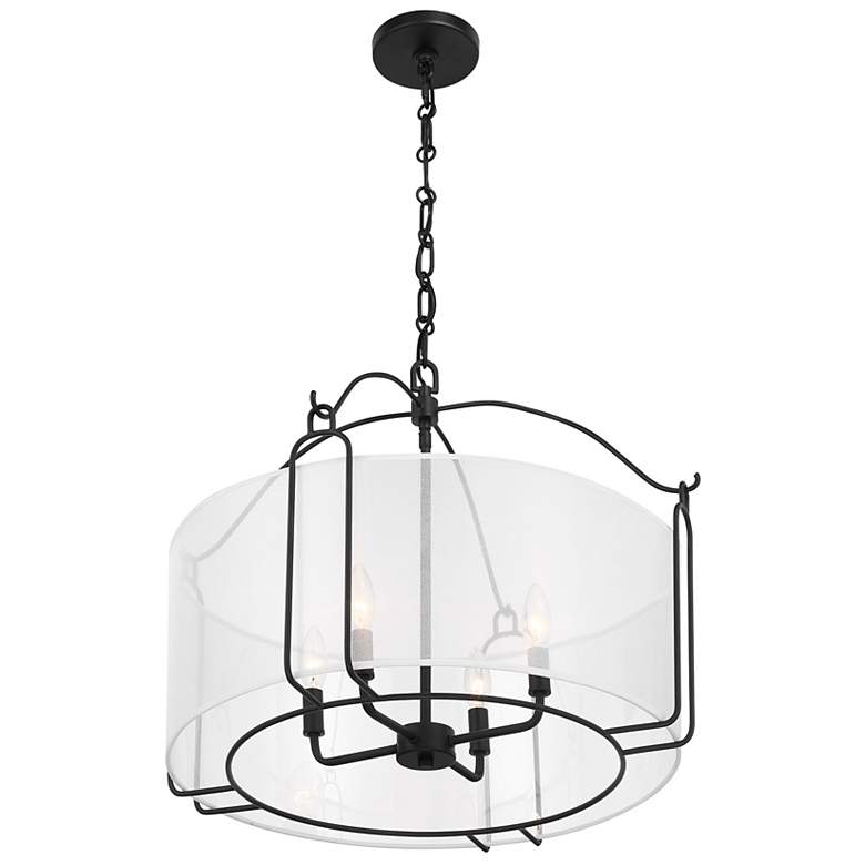 Image 4 Ashlay 4-Light Pendant in Matte Black more views