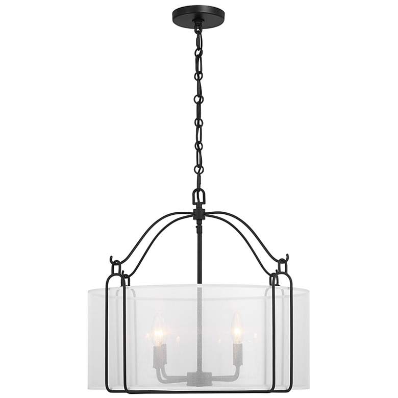 Image 5 Ashlay 4-Light Pendant in Matte Black more views