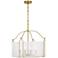 Ashlay 4-Light Pendant in Warm Brass
