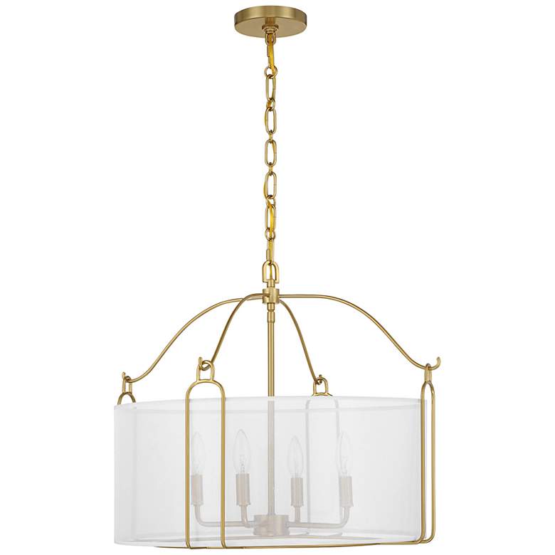 Image 2 Ashlay 4-Light Pendant in Warm Brass more views