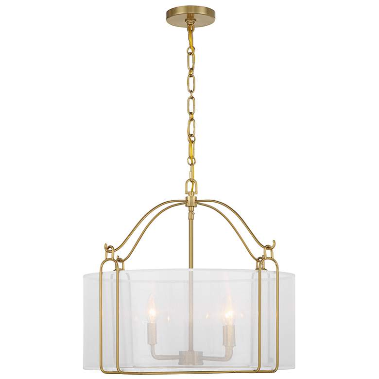 Image 5 Ashlay 4-Light Pendant in Warm Brass more views