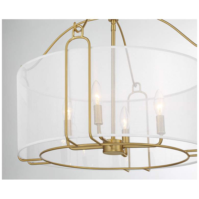 Image 7 Ashlay 4-Light Pendant in Warm Brass more views