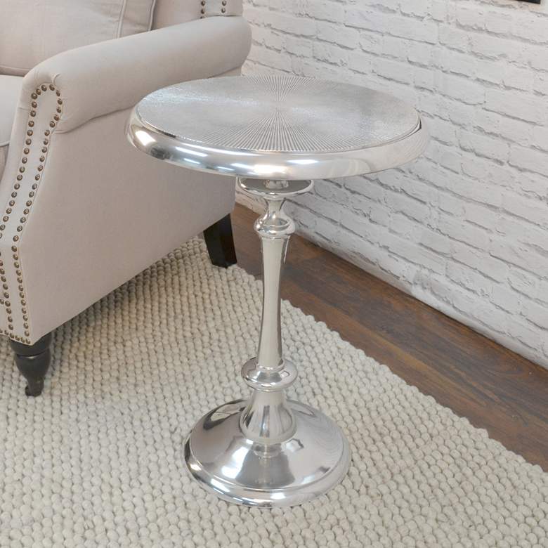Image 1 Ashley 18 1/2" Wide Aluminum Round Accent Table