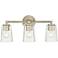 Ashli 20" Wide Modern Gold 3-Light Bath Light