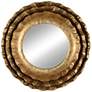 Ashlyn Warm Gold Metal 16" Round Wall Mirror